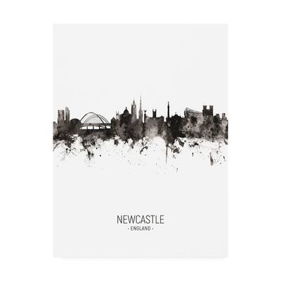 Michael Tompsett 'Newcastle England Skyline Portrait II' Canvas Art
