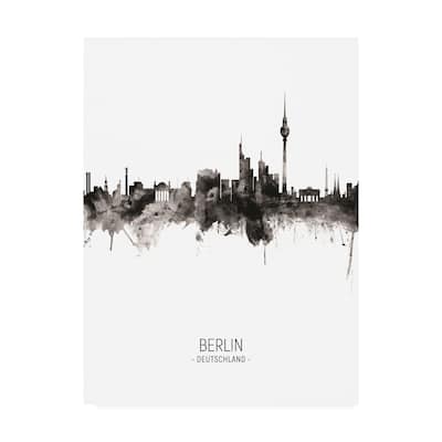 Michael Tompsett 'Berlin Germany Skyline Portrait II' Canvas Art
