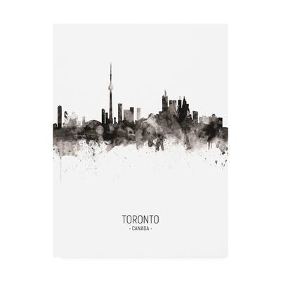 Michael Tompsett 'Toronto Canada Skyline Portrait II' Canvas Art