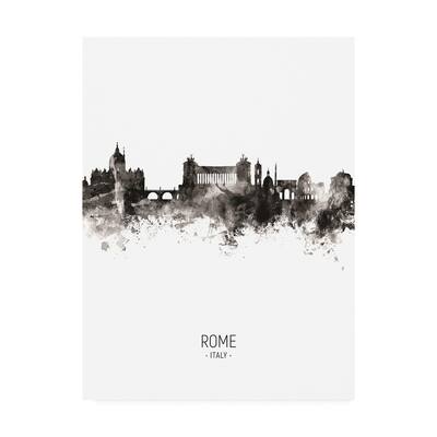 Michael Tompsett 'Rome Italy Skyline Portrait II' Canvas Art