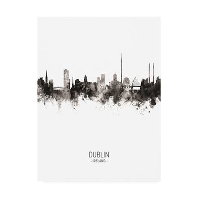 Michael Tompsett 'Dublin Ireland Skyline Portrait II' Canvas Art