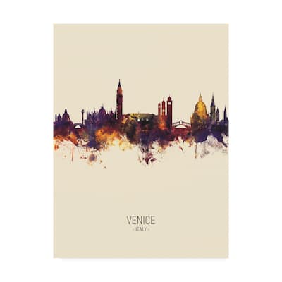 Michael Tompsett 'Venice Italy Skyline Portrait III' Canvas Art