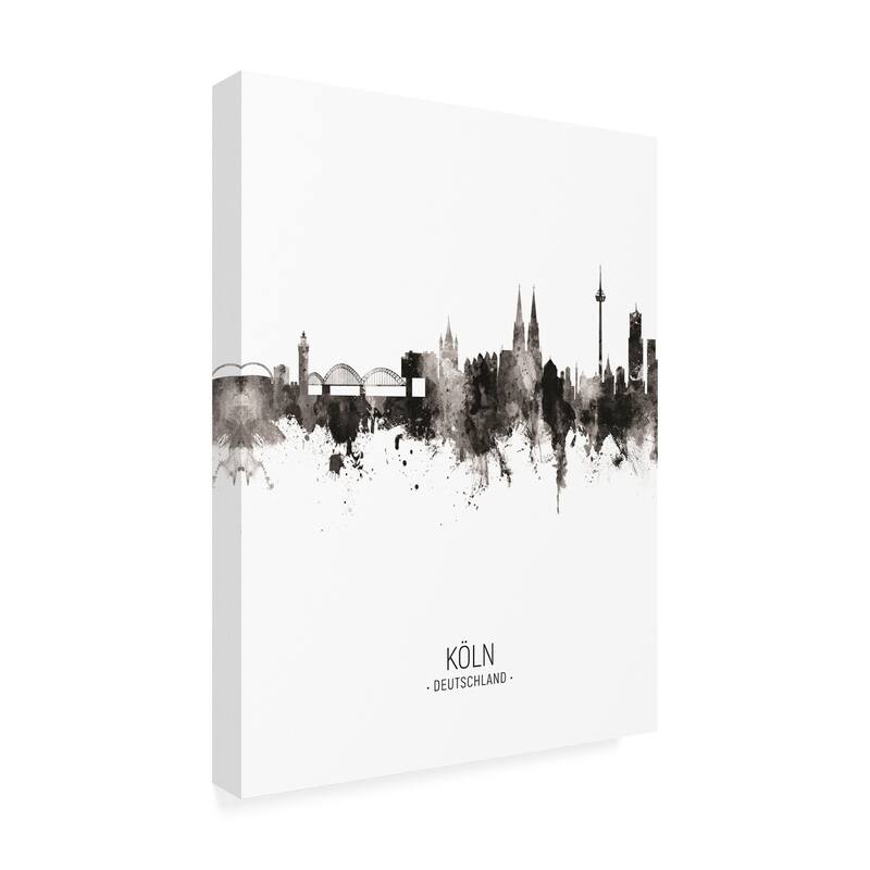 Michael Tompsett 'Cologne Germany Skyline Portrait II' Canvas Art