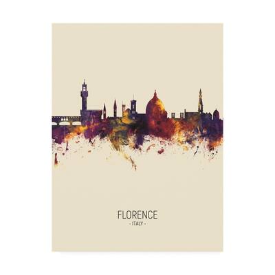 Michael Tompsett 'Florence Italy Skyline Portrait III' Canvas Art