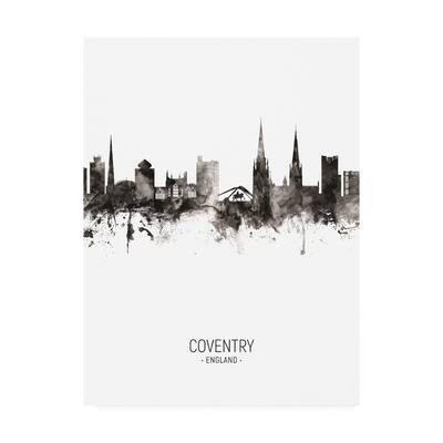 Michael Tompsett 'Coventry England Skyline Portrait II' Canvas Art