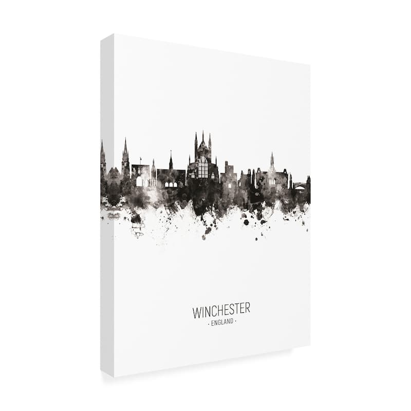 Michael Tompsett 'Winchester England Skyline Portrait II' Canvas Art