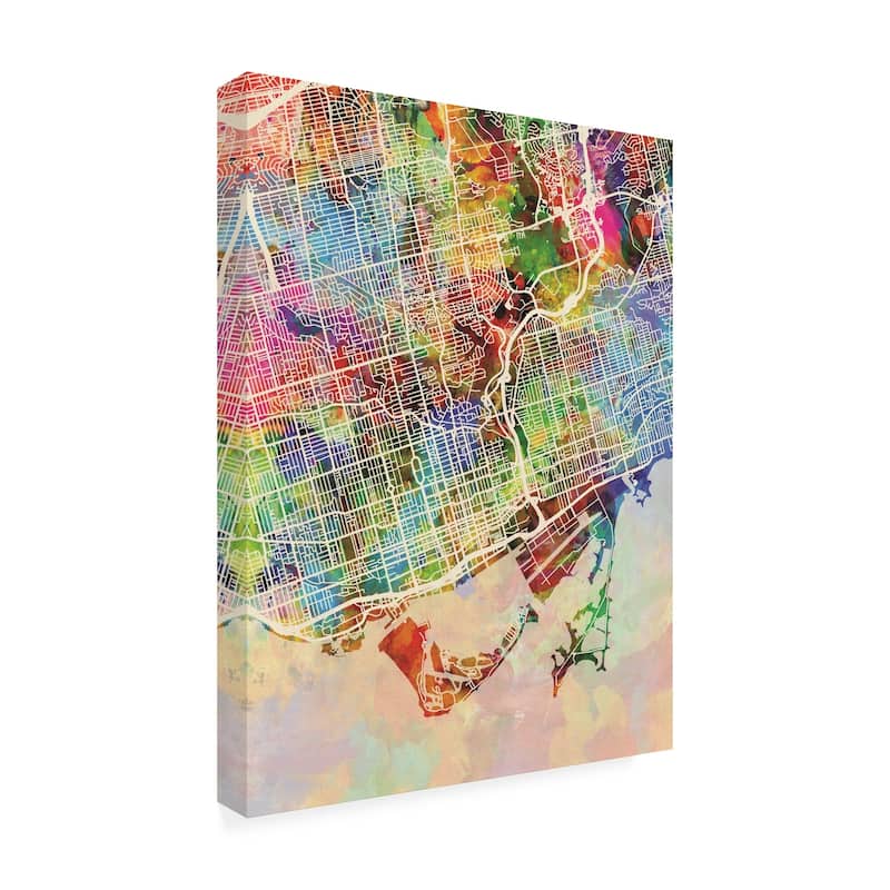 Michael Tompsett 'Toronto Street Map Color' Canvas Art