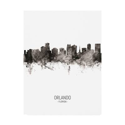 Michael Tompsett 'Orlando Florida Skyline Portrait II' Canvas Art