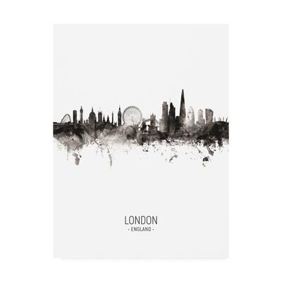 Michael Tompsett 'London England Skyline Portrait II' Canvas Art