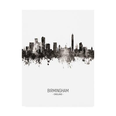 Michael Tompsett 'Birmingham England Skyline Portrait II' Canvas Art