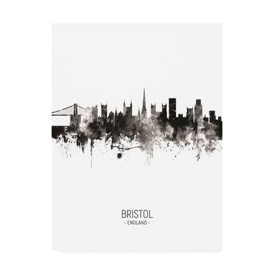 Michael Tompsett 'Bristol England Skyline Portrait II' Canvas Art