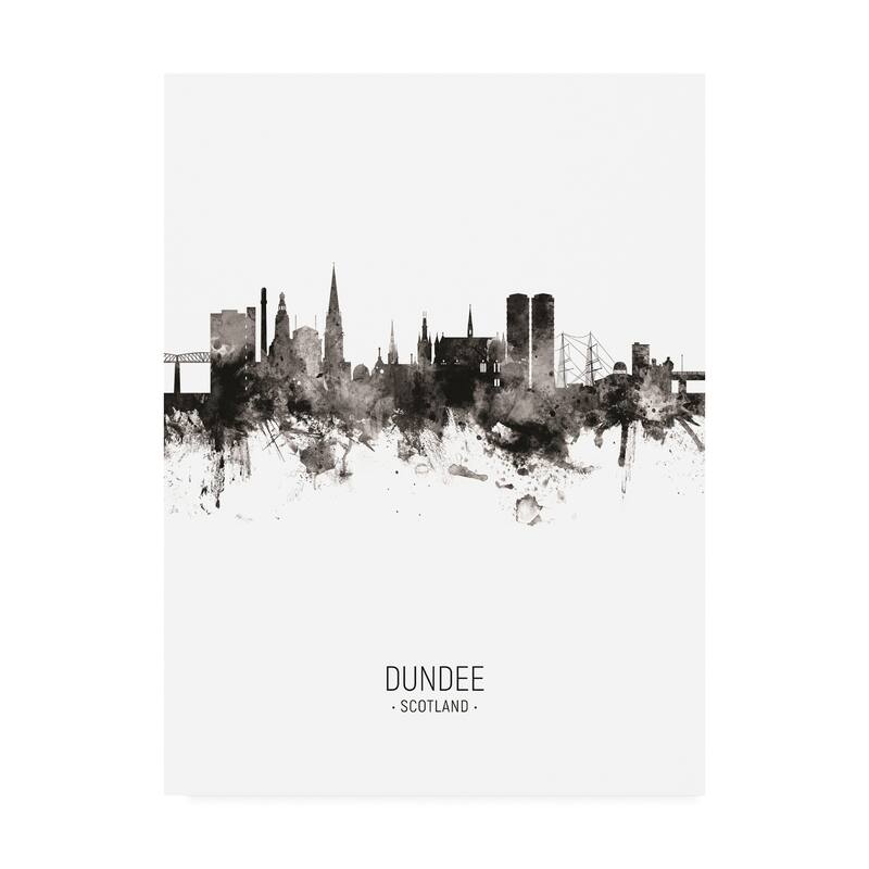 Michael Tompsett 'Dundee Scotland Skyline Portrait II' Canvas Art - 18x24