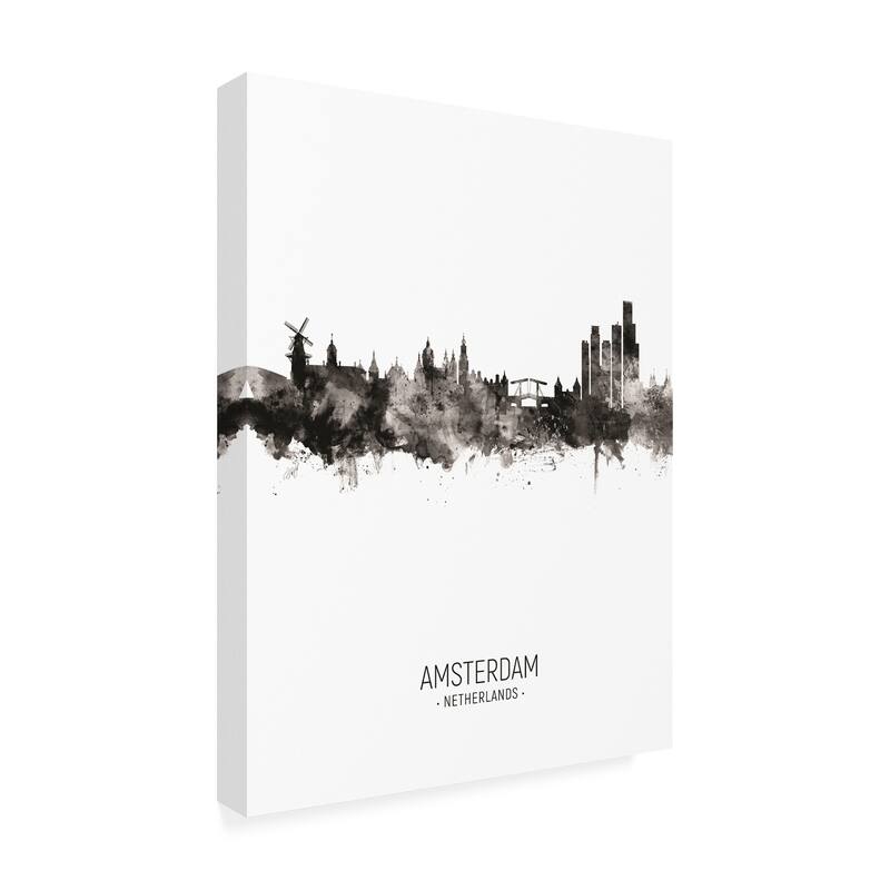 Michael Tompsett 'Amsterdam The Netherlands Skyline Portrait II' Canvas Art