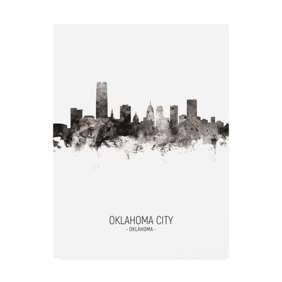 Michael Tompsett 'Oklahoma City Skyline Portrait II' Canvas Art