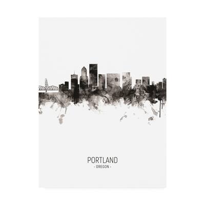 Michael Tompsett 'Portland Oregon Skyline Portrait II' Canvas Art
