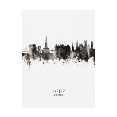 Michael Tompsett 'Exeter England Skyline Portrait II' Canvas Art