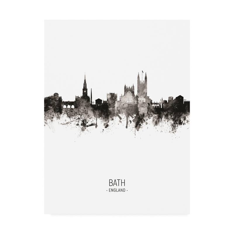 Michael Tompsett 'Bath England Skyline Cityscape Portrait II' Canvas Art