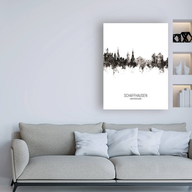 Michael Tompsett 'Schaffhausen Switzerland Skyline Portrait II' Canvas Art