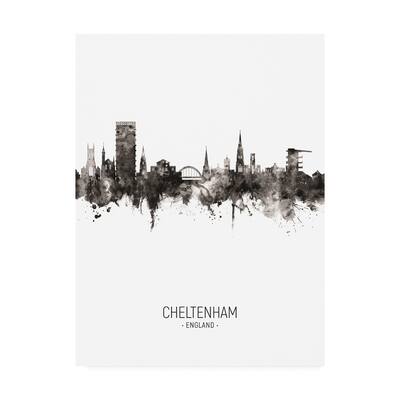 Michael Tompsett 'Cheltenham England Skyline Portrait II' Canvas Art
