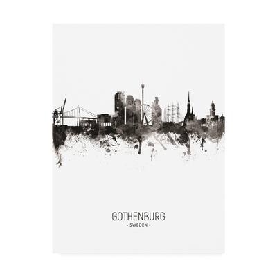 Michael Tompsett 'Gothenburg Sweden Skyline Portrait II' Canvas Art
