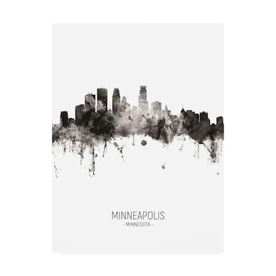 Michael Tompsett 'Minneapolis Minnesota Skyline Portrait II' Canvas Art