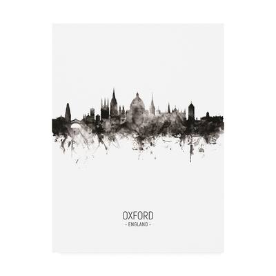Michael Tompsett 'Oxford England Skyline Portrait II' Canvas Art