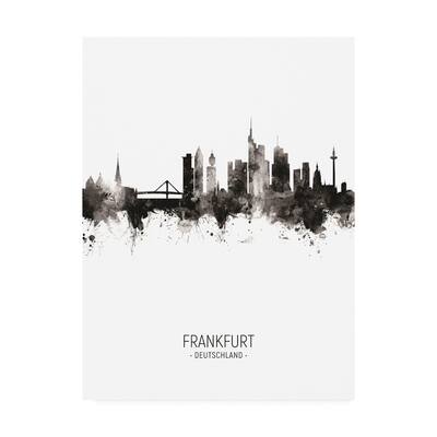 Michael Tompsett 'Frankfurt Germany Skyline Portrait II' Canvas Art