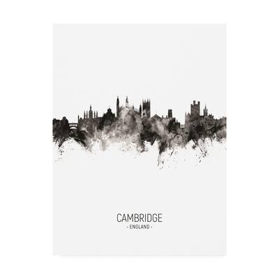Michael Tompsett 'Cambridge England Skyline Portrait II' Canvas Art
