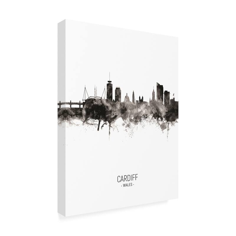 Michael Tompsett 'Cardiff Wales Skyline Portrait II' Canvas Art