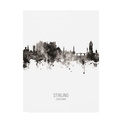 Michael Tompsett 'Stirling Scotland Skyline Portrait II' Canvas Art