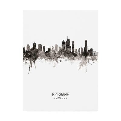 Michael Tompsett 'Brisbane Australia Skyline Portrait II' Canvas Art