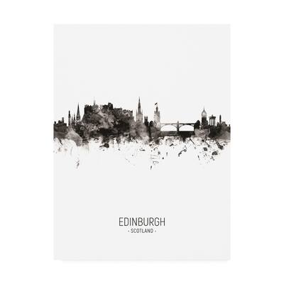 Michael Tompsett 'Edinburgh Scotland Skyline Portrait II' Canvas Art