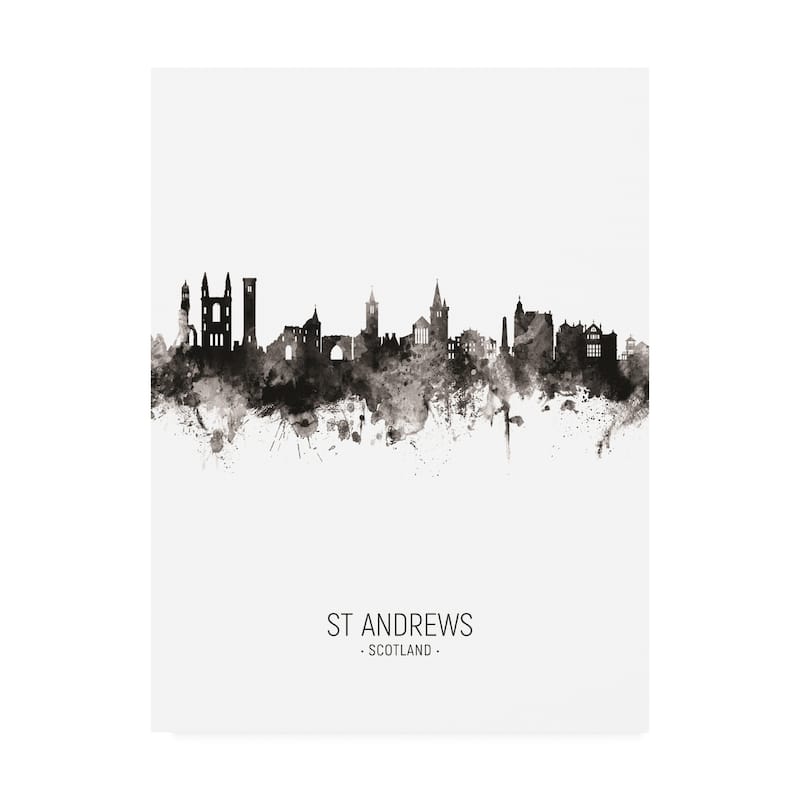 Michael Tompsett 'St Andrews Scotland Skyline Portrait II' Canvas Art - 35x47