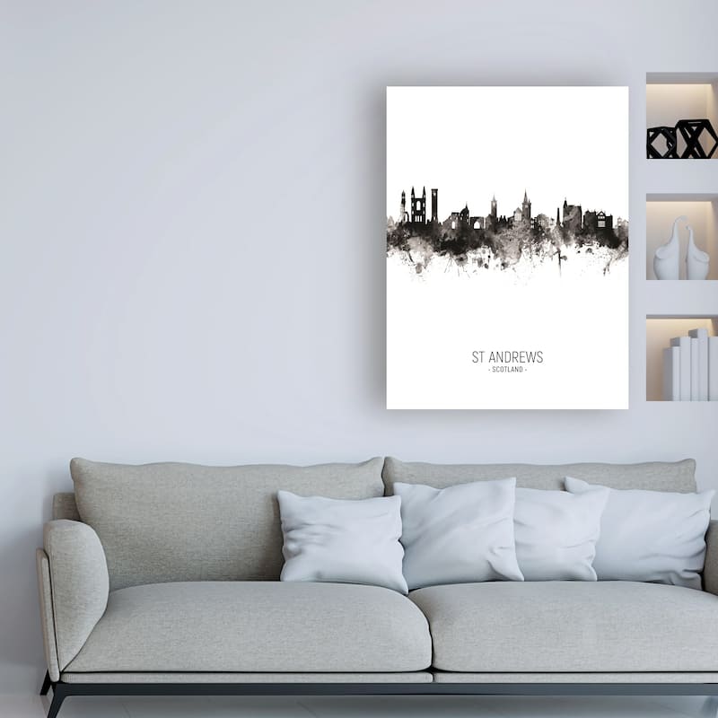 Michael Tompsett 'St Andrews Scotland Skyline Portrait II' Canvas Art