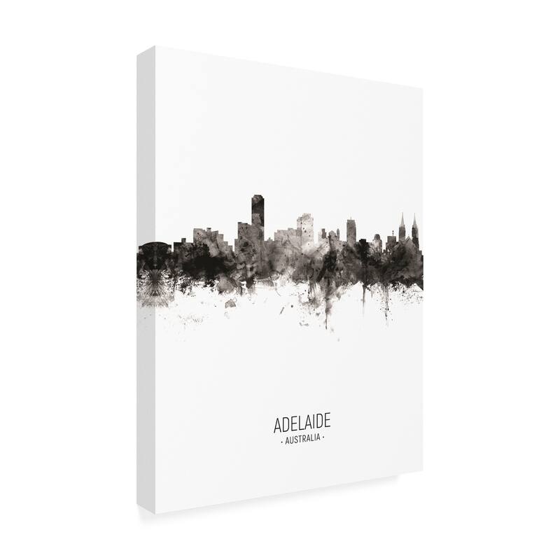 Michael Tompsett 'Adelaide Australia Skyline Portrait II' Canvas Art