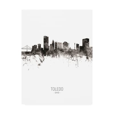 Michael Tompsett 'Toledo Ohio Skyline Portrait II' Canvas Art