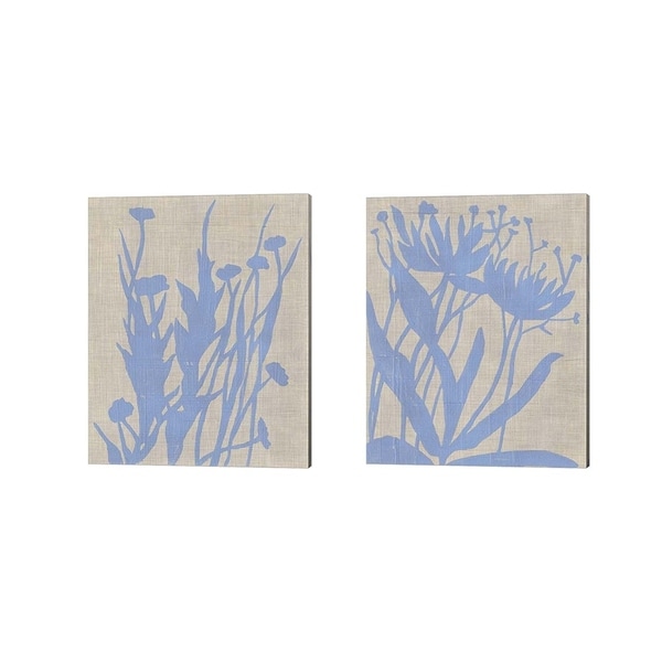 Chariklia Zarris 'Dusk Botanical A' Canvas Art (Set of 2)
