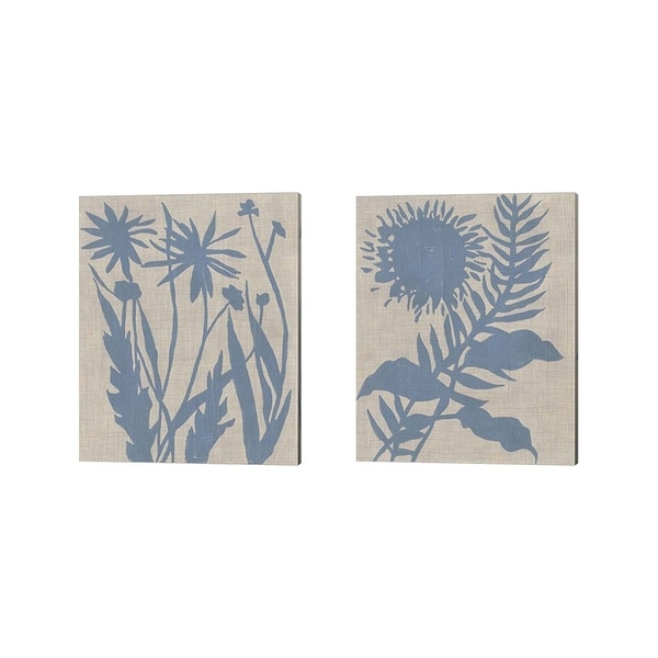 Chariklia Zarris 'Dusk Botanical C' Canvas Art (Set of 2)
