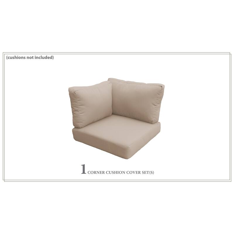 Covers for High-Back Corner Chair Cushions 6 inches thick - Wheat