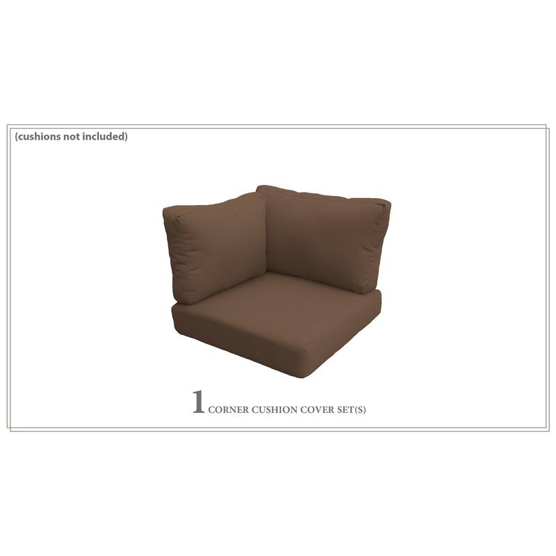 Covers for High-Back Corner Chair Cushions 6 inches thick - Cocoa