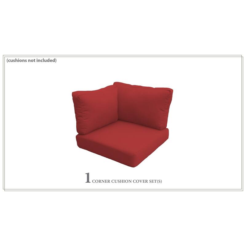 Covers for High-Back Corner Chair Cushions 6 inches thick - Terracotta