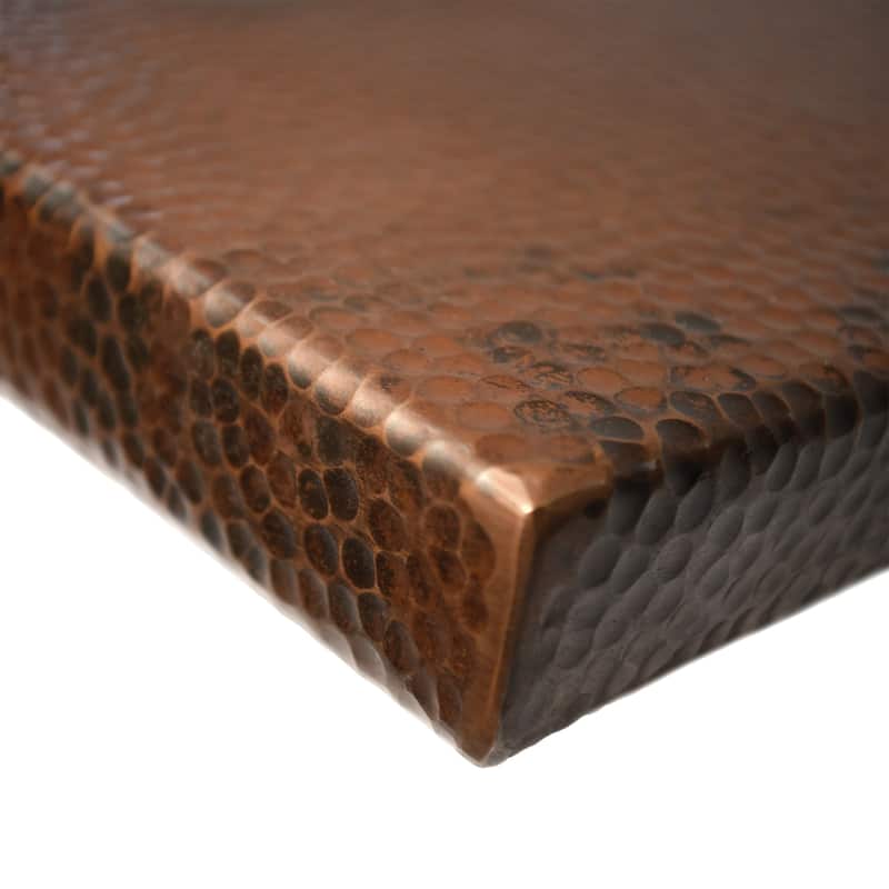 Cozumel Vanity Top with Integral Bathroom Sink in Antique Copper (Top Only)