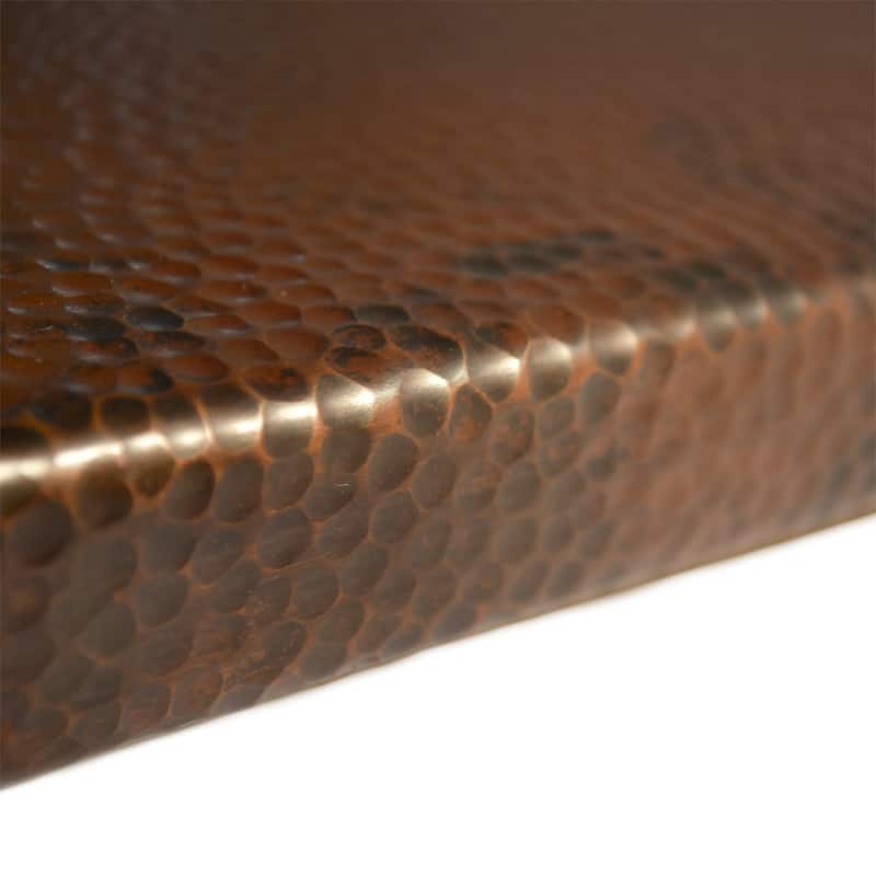 Cozumel Vanity Top with Integral Bathroom Sink in Antique Copper (Top Only)