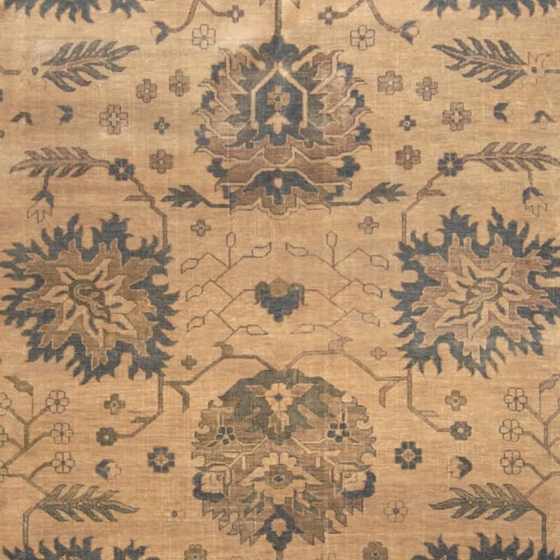 Handmade One-of-a-Kind Vegetable Dye Oushak Wool Rug (Afghanistan) - 10'2 x 14'