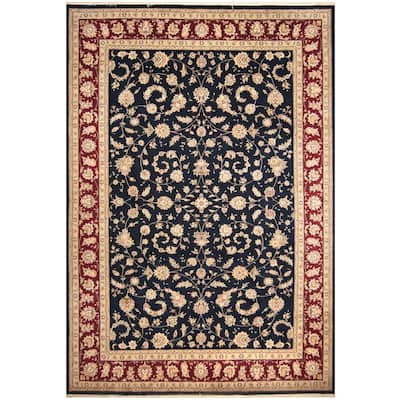 Handmade One-of-a-Kind Tabriz Wool and Silk Rug (India) - 10' x 14'3