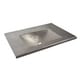 preview thumbnail 2 of 9, Cozumel Vanity Top with Integral Bathroom Sink in Brushed Nickel (Top Only) 30.5" x 21.75" x 4.5" - 30 in