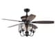 preview thumbnail 2 of 3, Slatin 52-inch 5-light Lighted Ceiling Fan with Mesh Shade Candelabra Chandelier (incl. Remote & 2 Color Option Fan Blades)