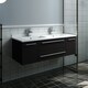 preview thumbnail 2 of 5, Fresca Lucera 48" Espresso Wall Hung Modern Bathroom Cabinet w/ Top & Double Undermount Sinks