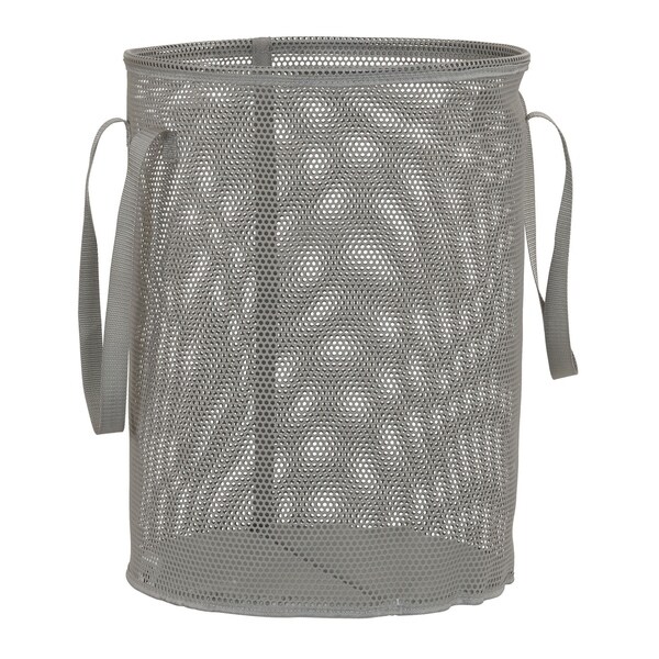 Shop Eva Mesh Round Laundry Hamper, Gray, 20H X 15.25 DIAMETER Free