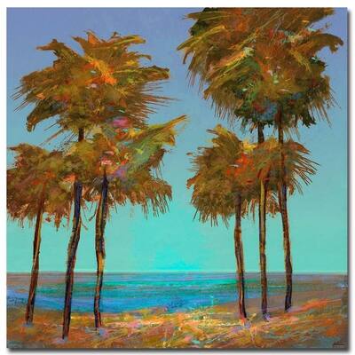 Seaside Sunset by Michael Tienhaara Gallery Wrapped Canvas Giclee Art (30 in x 30 in, Ready to Hang)